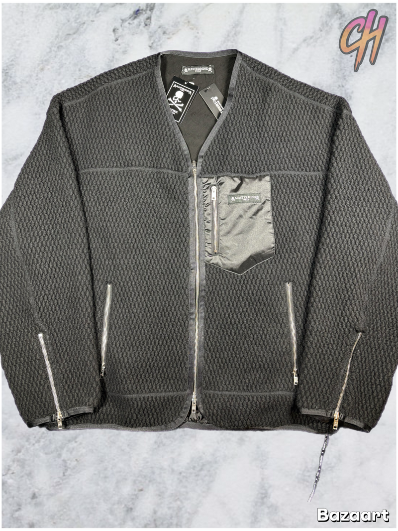Mastermind World Cashmere Black Cardigan Size Medium (MSRP: $7,150)