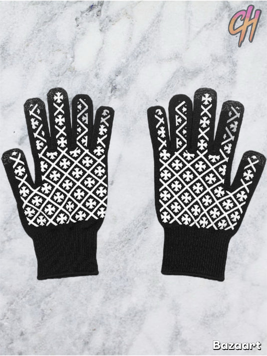 Chrome Hearts Script Cross Logo Work Gloves Size Large