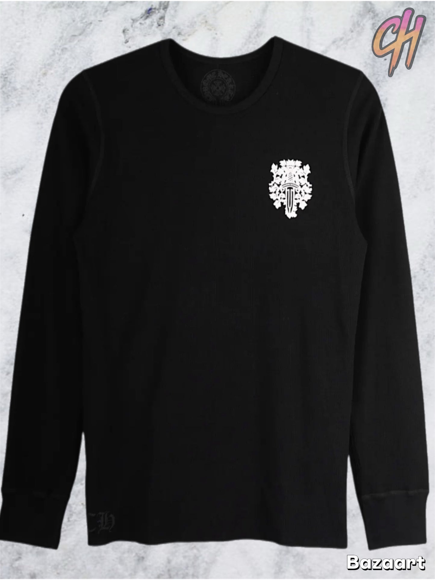 Chrome Hearts Dagger Long-Sleeve Thermal T-Shirt 'Black'
