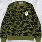 Bape 1st Camo Ape Head Green Crewneck Sweater Size Medium
