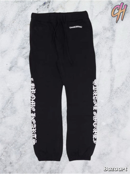 Chrome Hearts Scroll Logo Sweatpants “Black” Size Large