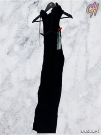 Off-White Peony Cut Out Rib Long Dress Black Size 38 (MSRP: $2259.00)