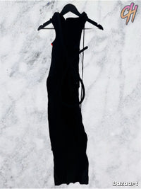 Off-White Peony Cut Out Rib Long Dress Black Size 38 (MSRP: $2259.00)