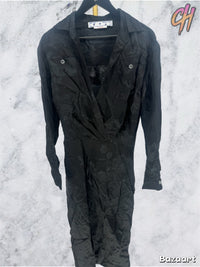 Off-White Sky Jacq Satin Twist Dress Black Size 40 (MSRP: $1350)