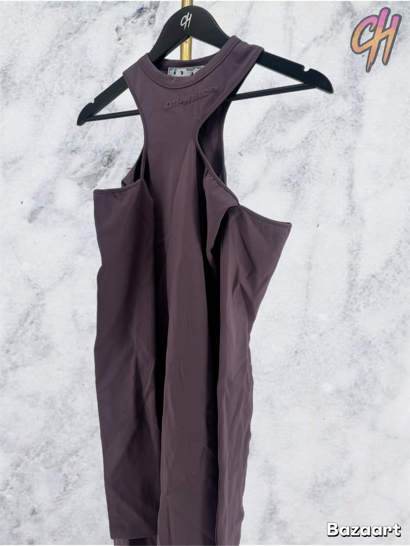 Off-White c/o Virgil Abloh Women's Purple Midi Dress Size 40 (MSRP: $1250)