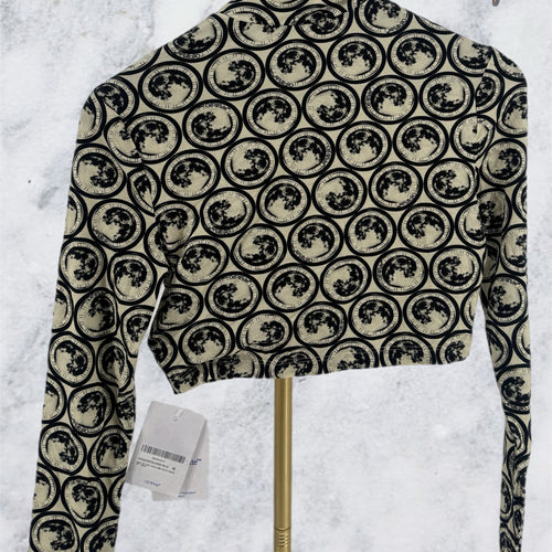 Off-White Sec Moon Crop Top Turtleneck Size 40 (MSRP: $676)