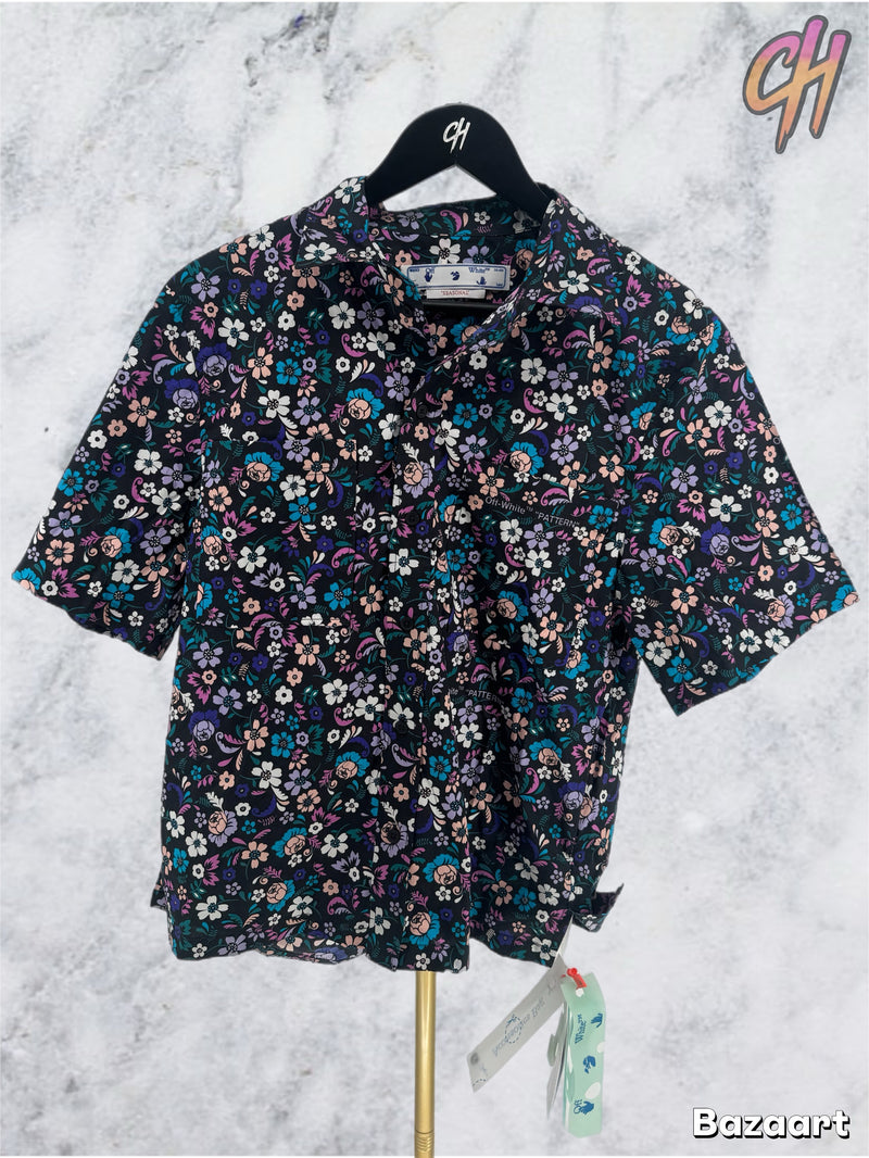 Off-White Men's Multicolor Floral Sport Shirt SZ XS