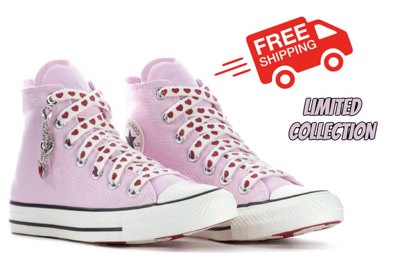 Converse Women's Chuck Taylor All Star Pink High-Top Valentine's Day Sneakers Women