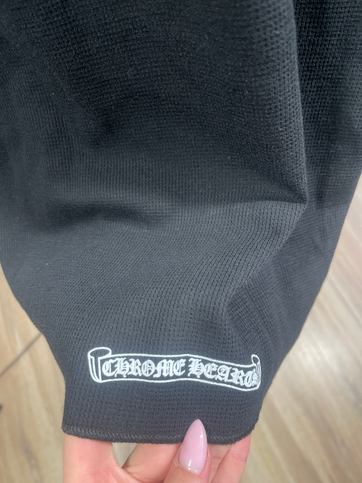 Chrome Hearts Horseshoe Thermal Waffle T-Shirt 'Black'