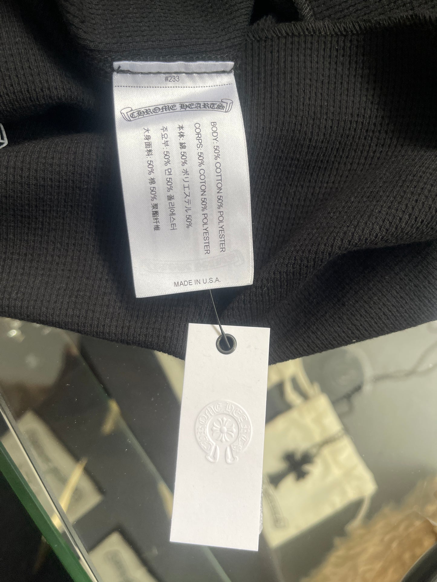 Chrome Hearts Horseshoe Thermal Waffle T-Shirt 'Black'