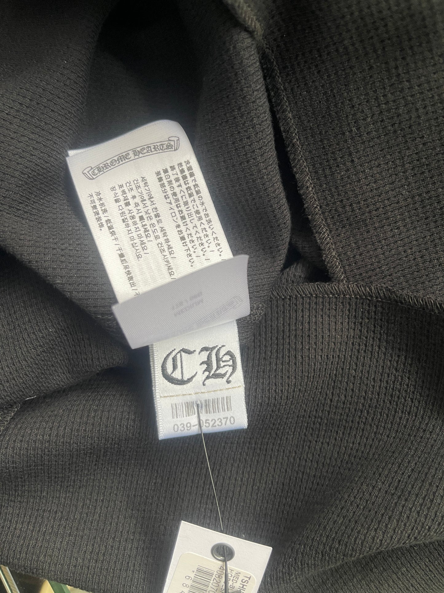 Chrome Hearts Horseshoe Thermal Waffle T-Shirt 'Black'