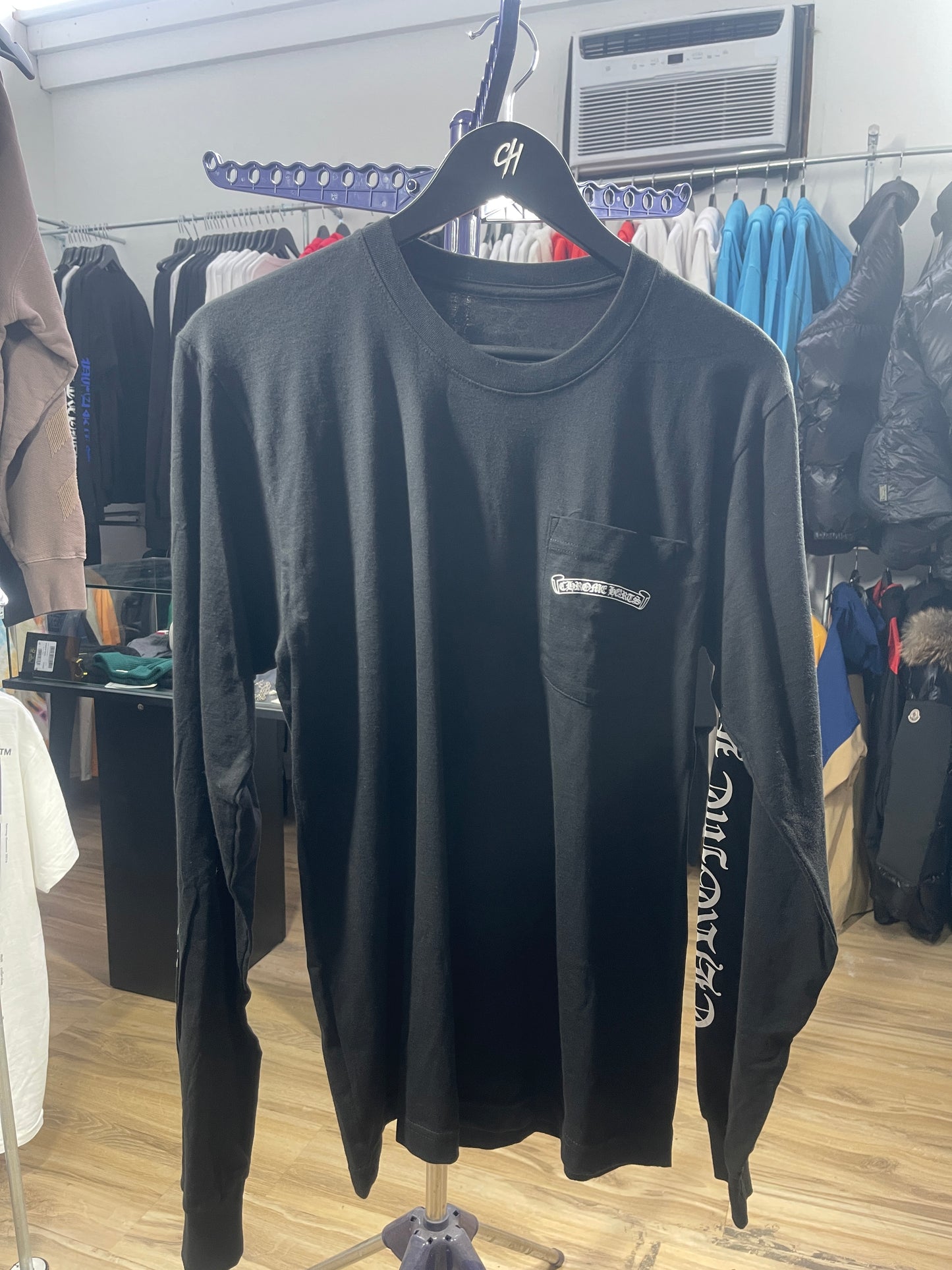 Chrome Hearts Scroll Logo F*** You L/S Black T-Shirt Size Medium