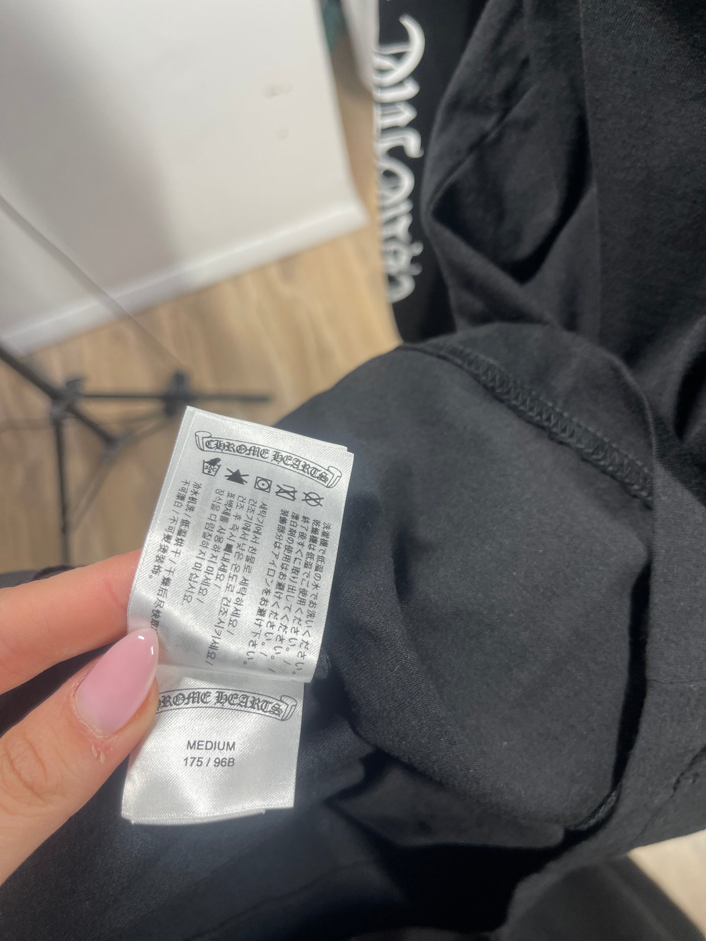 Chrome Hearts Scroll Logo F*** You L/S Black T-Shirt Size Medium