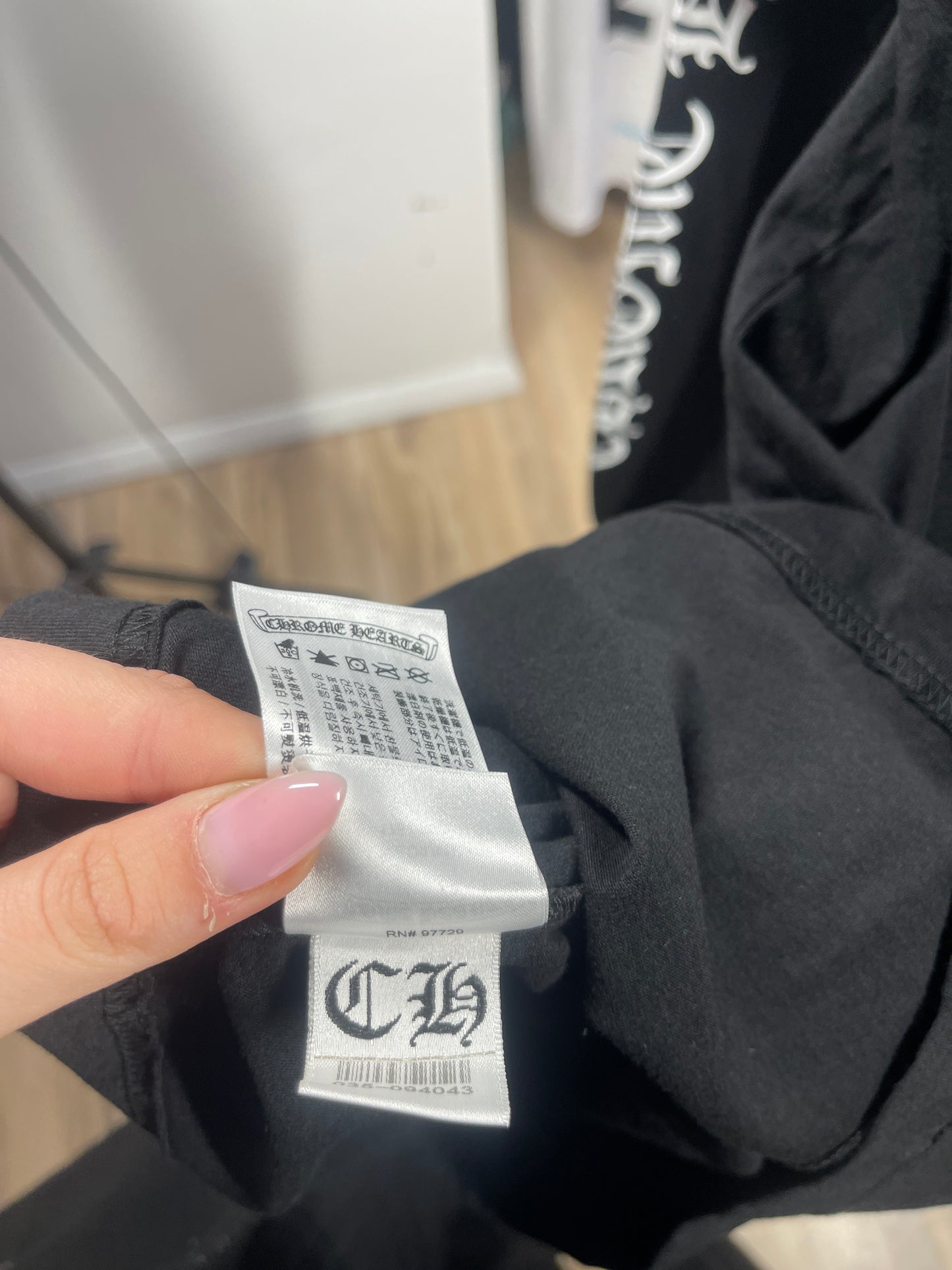 Chrome Hearts Scroll Logo F*** You L/S Black T-Shirt Size Medium