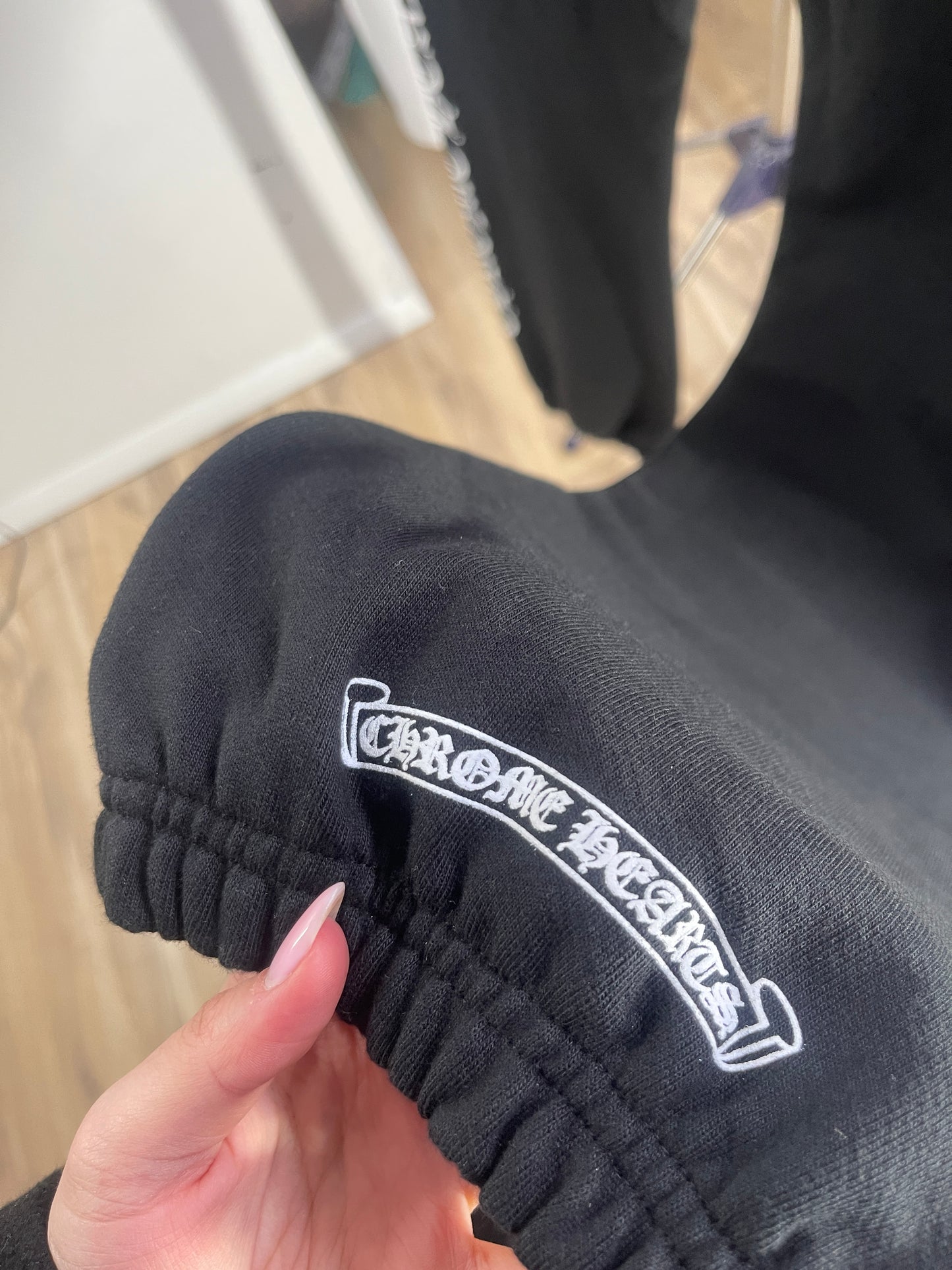 Chrome Hearts Scroll Logo Sweatpants “Black” Size Large