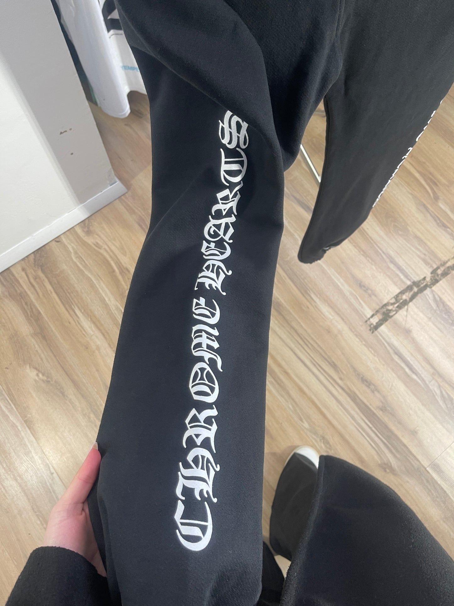Chrome Hearts Scroll Logo Sweatpants “Black” Size Large