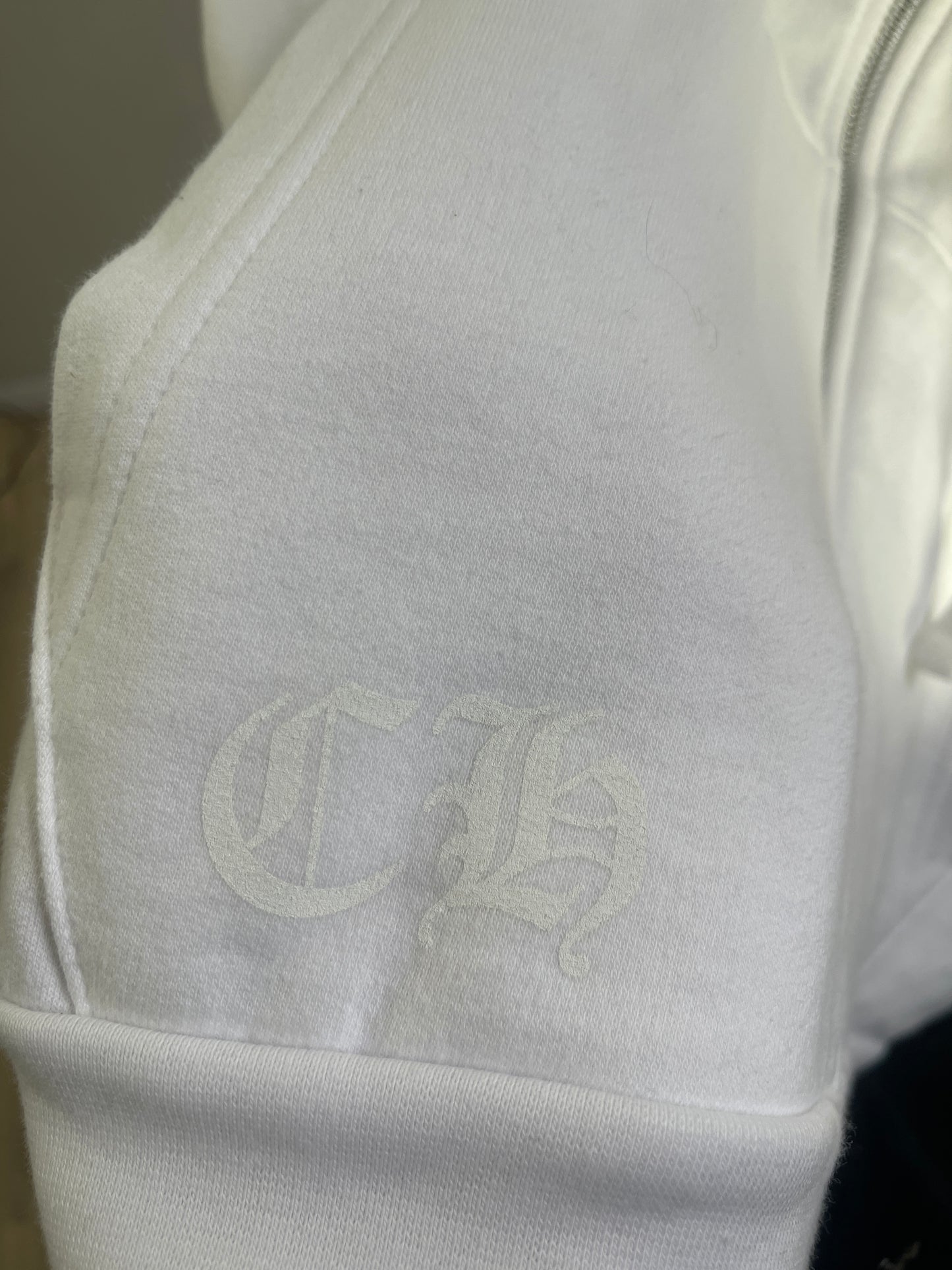 Chrome Hearts Thermal Blue Letter Full Zip Up White Size Small Mens