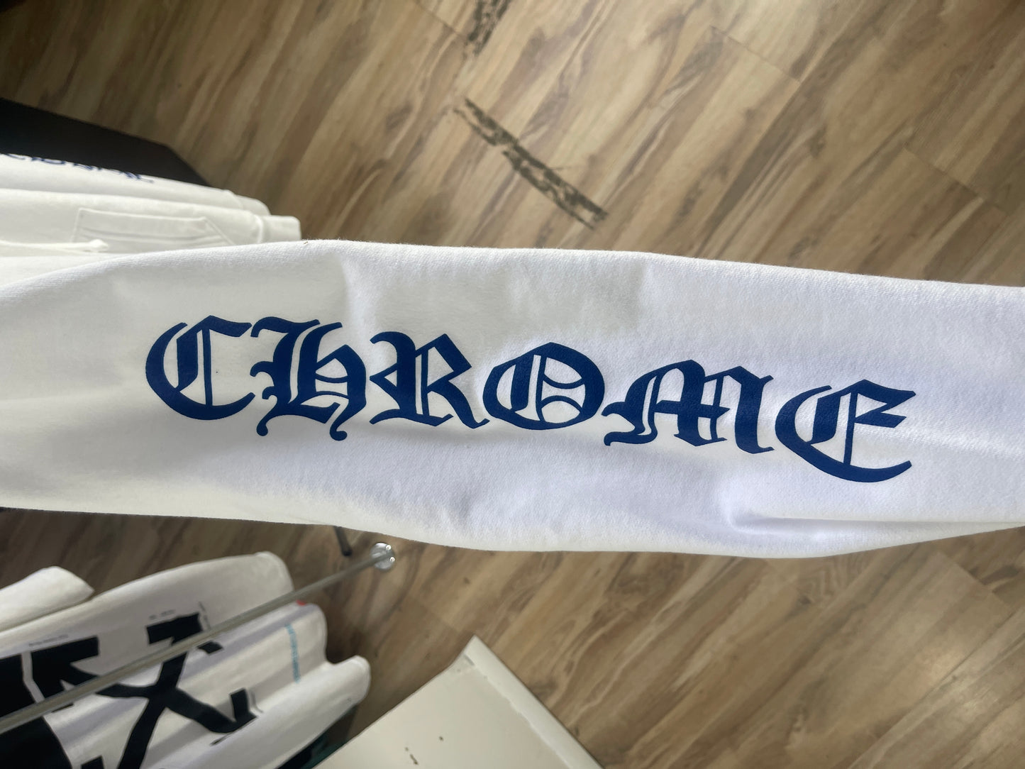 Chrome Hearts Thermal Blue Letter Full Zip Up White Size Small Mens