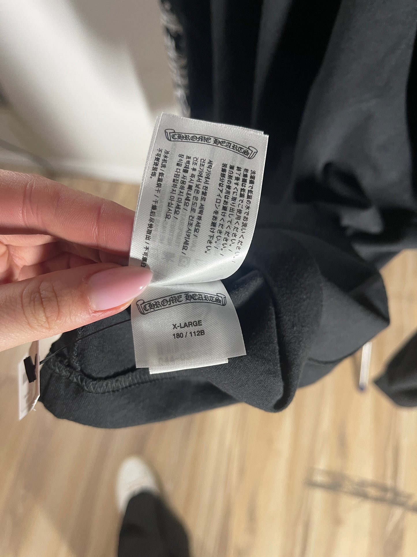 Chrome Hearts Scroll Logo Long sleeve “Black” Size XL