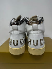 RHUDE Authentic Rhecess High White Snakeskin Sneaker MSRP:$695.00 Size 8 Mens Shoe