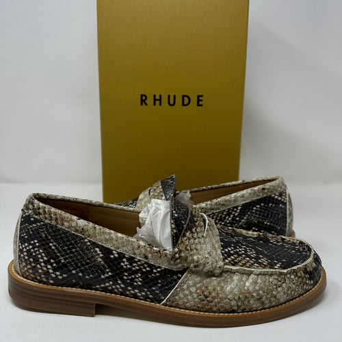 RHUDE Authentic Men's Slip On Snakeskin Penny Loafer Size 9M MSRP $740