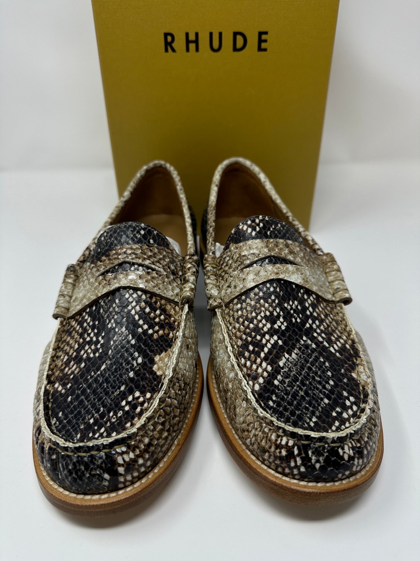 RHUDE Authentic Men's Slip On Snakeskin Penny Loafer Size 12M MSRP $740