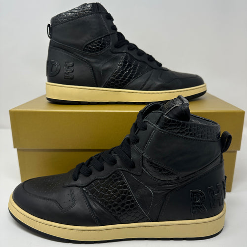 RHUDE Authentic Rhecess High Black Croc Sneaker MSRP:$685.00 Size 8 Mens Shoe