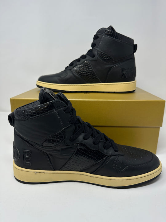 RHUDE Authentic Rhecess High Black Croc Sneaker MSRP:$685.00 Size 9 Mens Shoe
