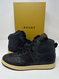 RHUDE Authentic Rhecess High Black Croc Sneaker MSRP:$685.00 Size 8 Mens Shoe