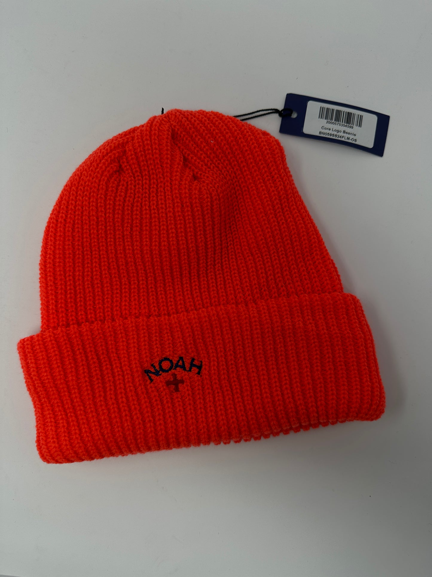 Noah NY Brand New Core Logo Orange Beanie - One Size