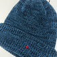 Noah NY Brand New Knit Marled Logo Core Blue Beanie - One Size