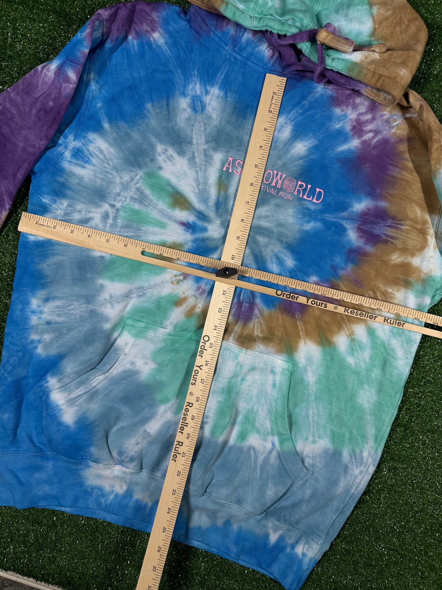 Travis Scott Astroworld Festival Run Tie-Dye Hoodie - Size Medium