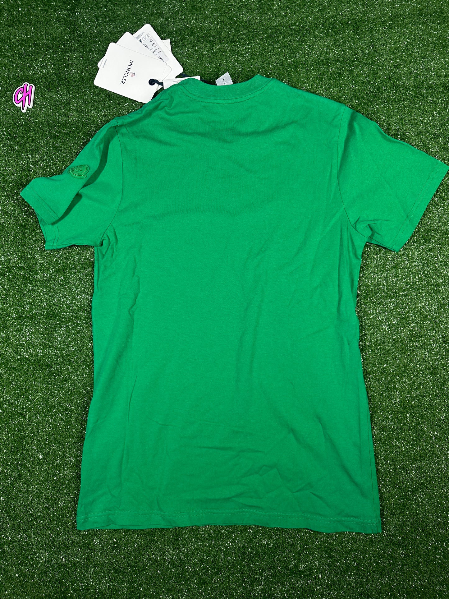 Moncler Green 'Bubble Running' Brand New Men's T-Shirt - Size Small
