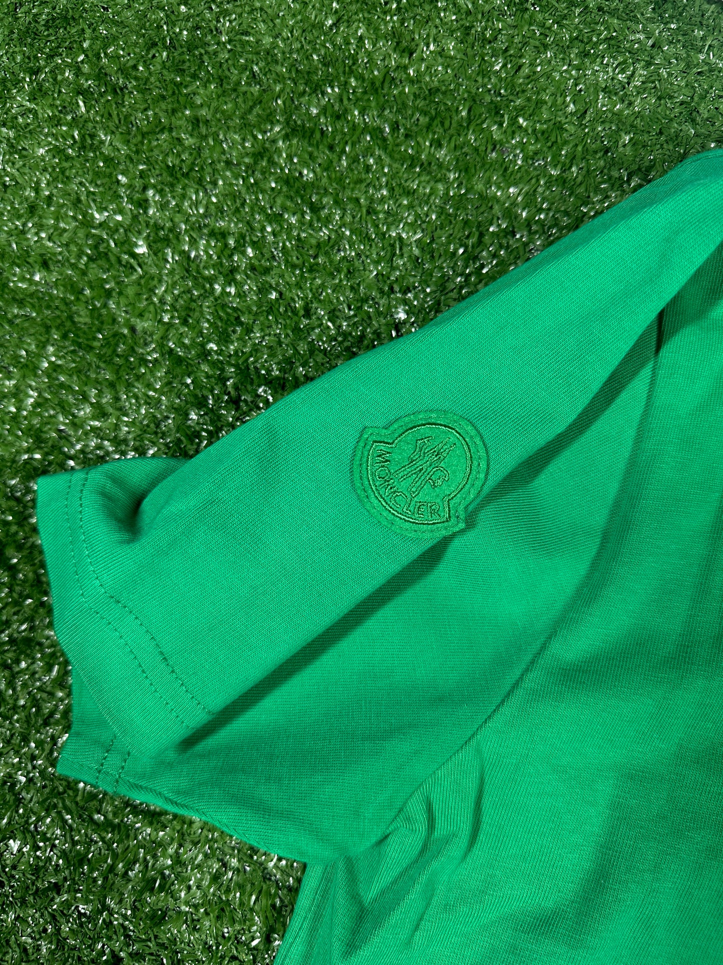 Moncler Green 'Bubble Running' Brand New Men's T-Shirt - Size Small