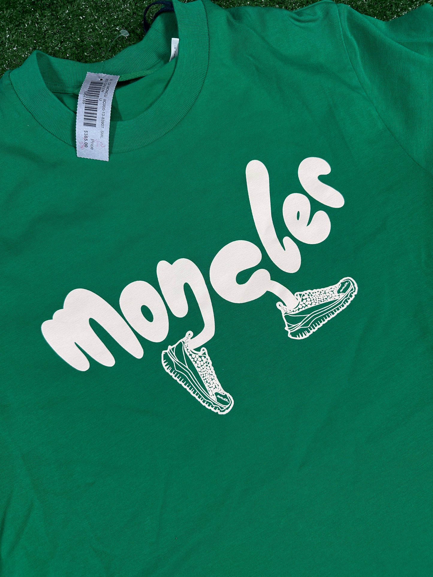 Moncler Green 'Bubble Running' Brand New Men's T-Shirt - Size Small