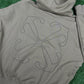 Off-White Brown 'Embroidered Arrows' Cotton Pullover Hoodie - Size Small