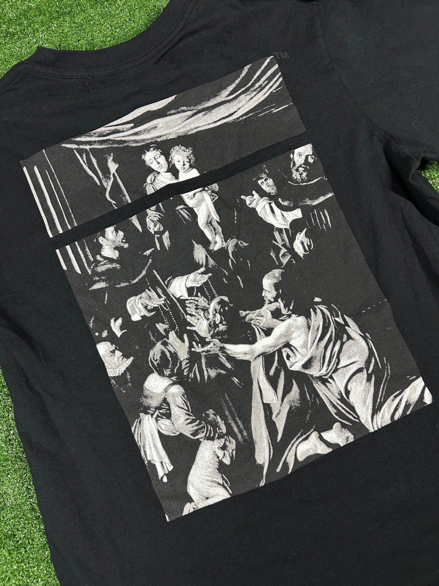 Off-White Caravaggio Painting Graphic Black/White T-Shirt (USED) - Size XXS