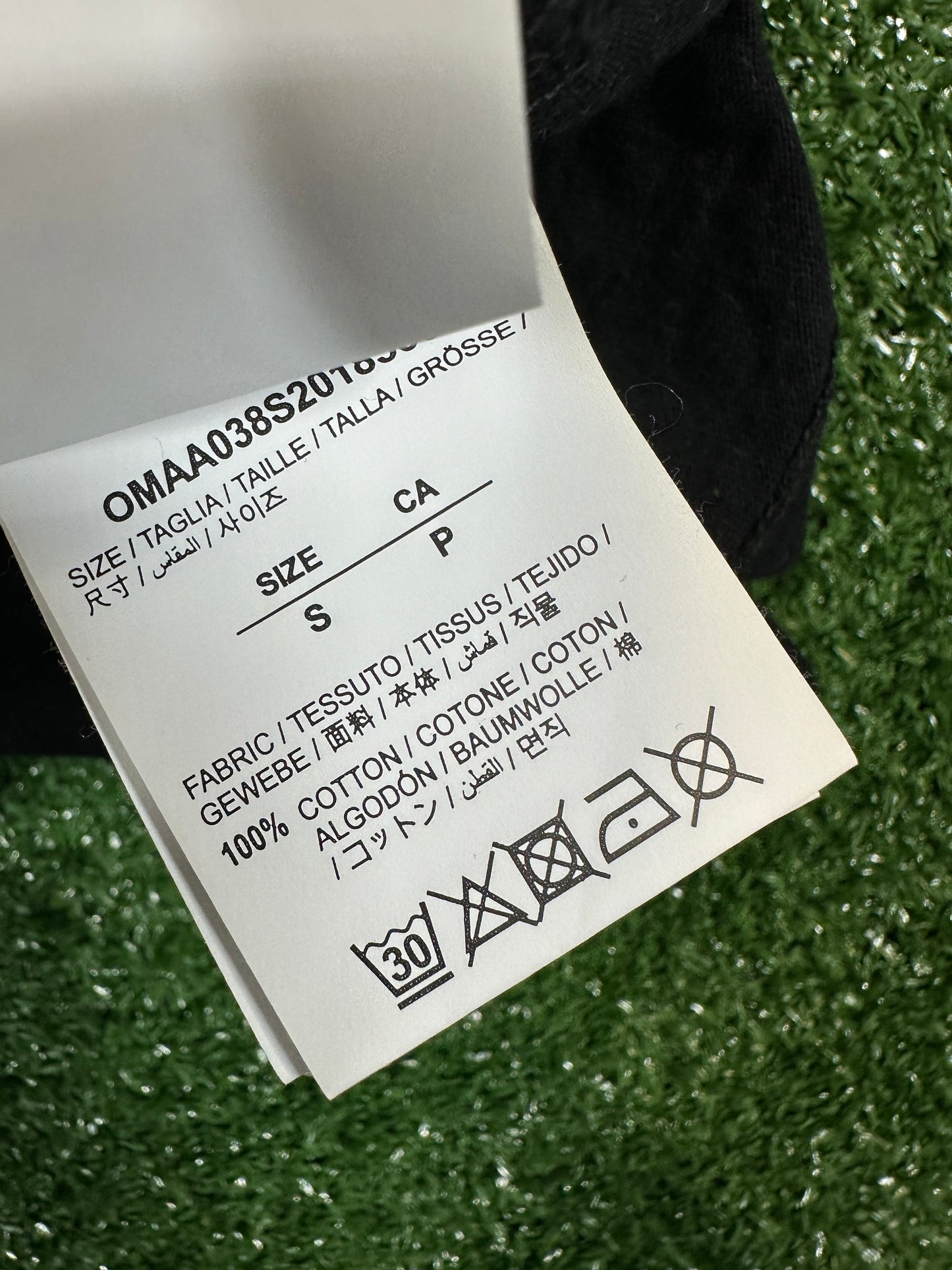 Off-White 'Scribbled Arrows Logo' Black/White T-Shirt (USED) - Size Small