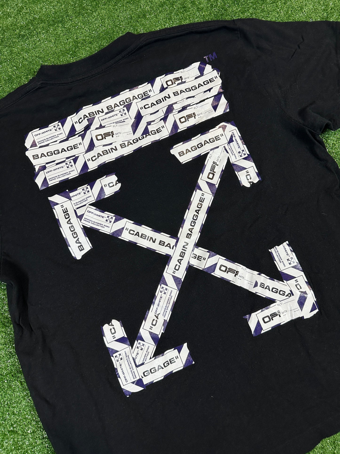 Off-White 'Scribbled Arrows Logo' Black/White T-Shirt (USED) - Size Small