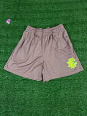 Eric Emmanual Brown/Neon Basic Men's Shorts (USED) - Size Large