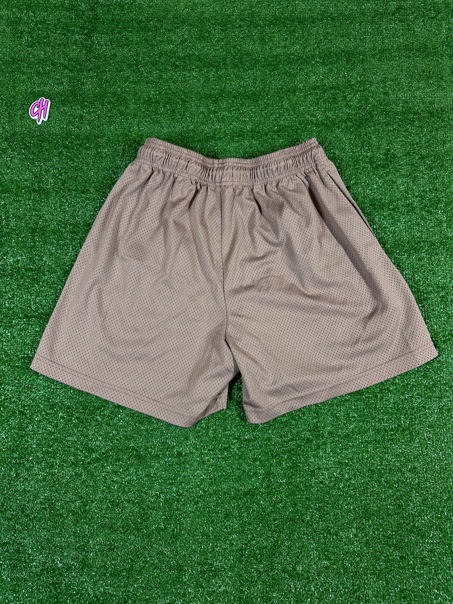 Eric Emmanual Brown/Neon Basic Men's Shorts (USED) - Size Large
