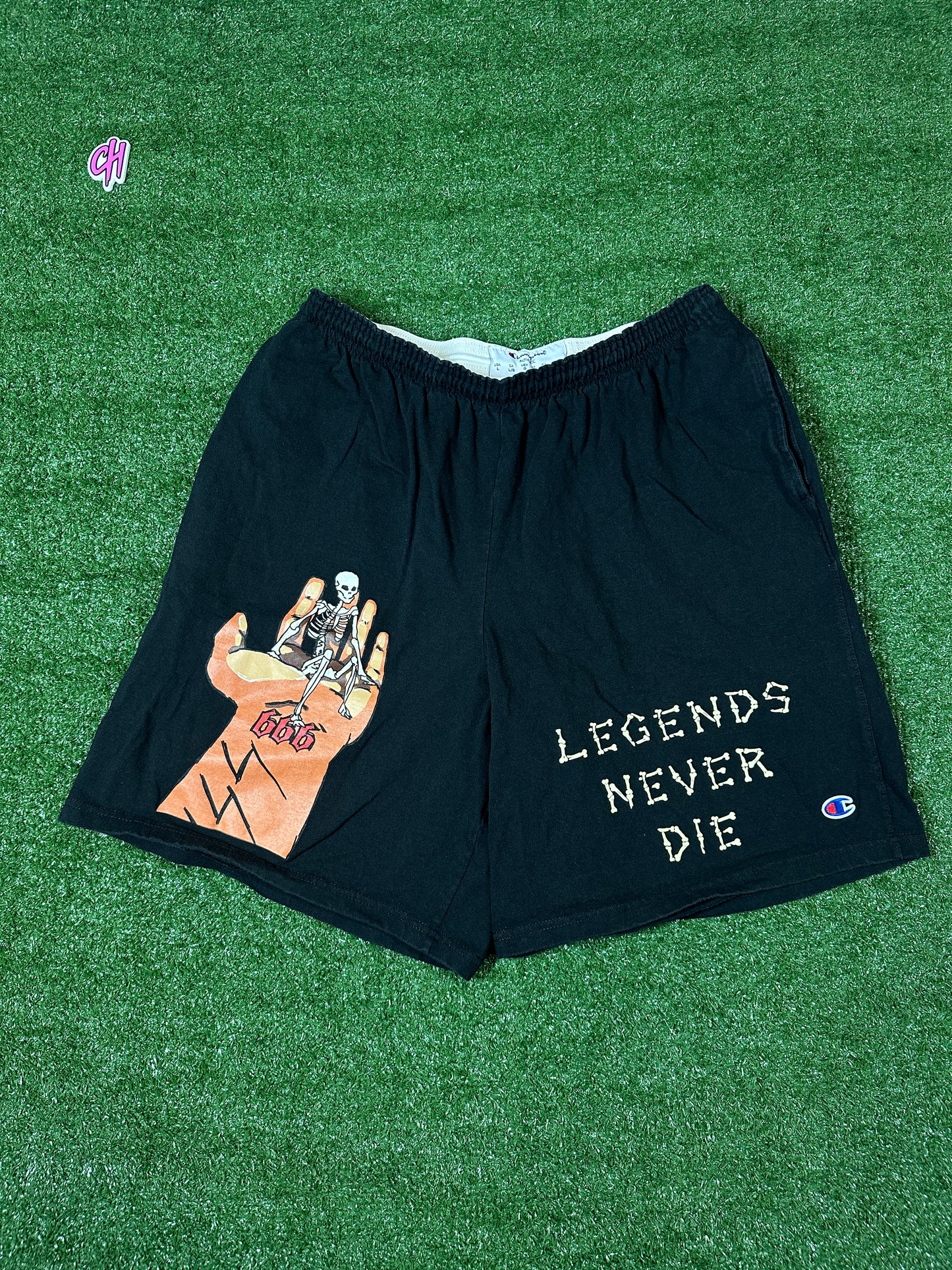Champion X Juice Wrld 'Legends Never Die' Shorts (USED) - Size Large