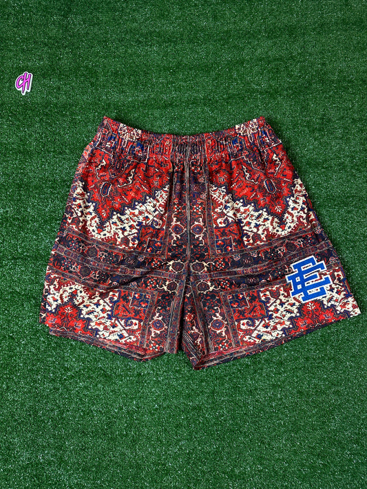 Eric Emanuel Basic EE Red Tapestry Shorts (USED) - Size XL