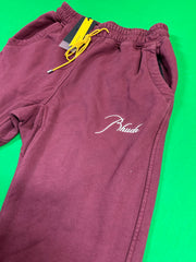 Rhude Men's Heavyweight Embroidered Logo Sweatpants Burgundy XL MSRP: $765.00