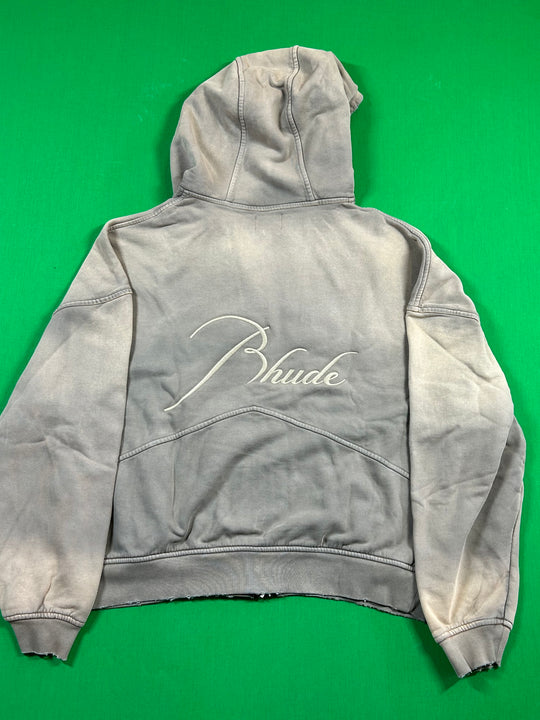 Rhude Zip Up Embroidered Logo Hoodie Sundry Elephant