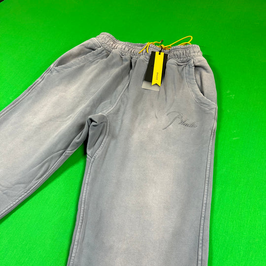 RHUDE Authentic Men's Sundry Steele Heavyweight Embroidered Logo Sweatpants LG MSRP: $765.00
