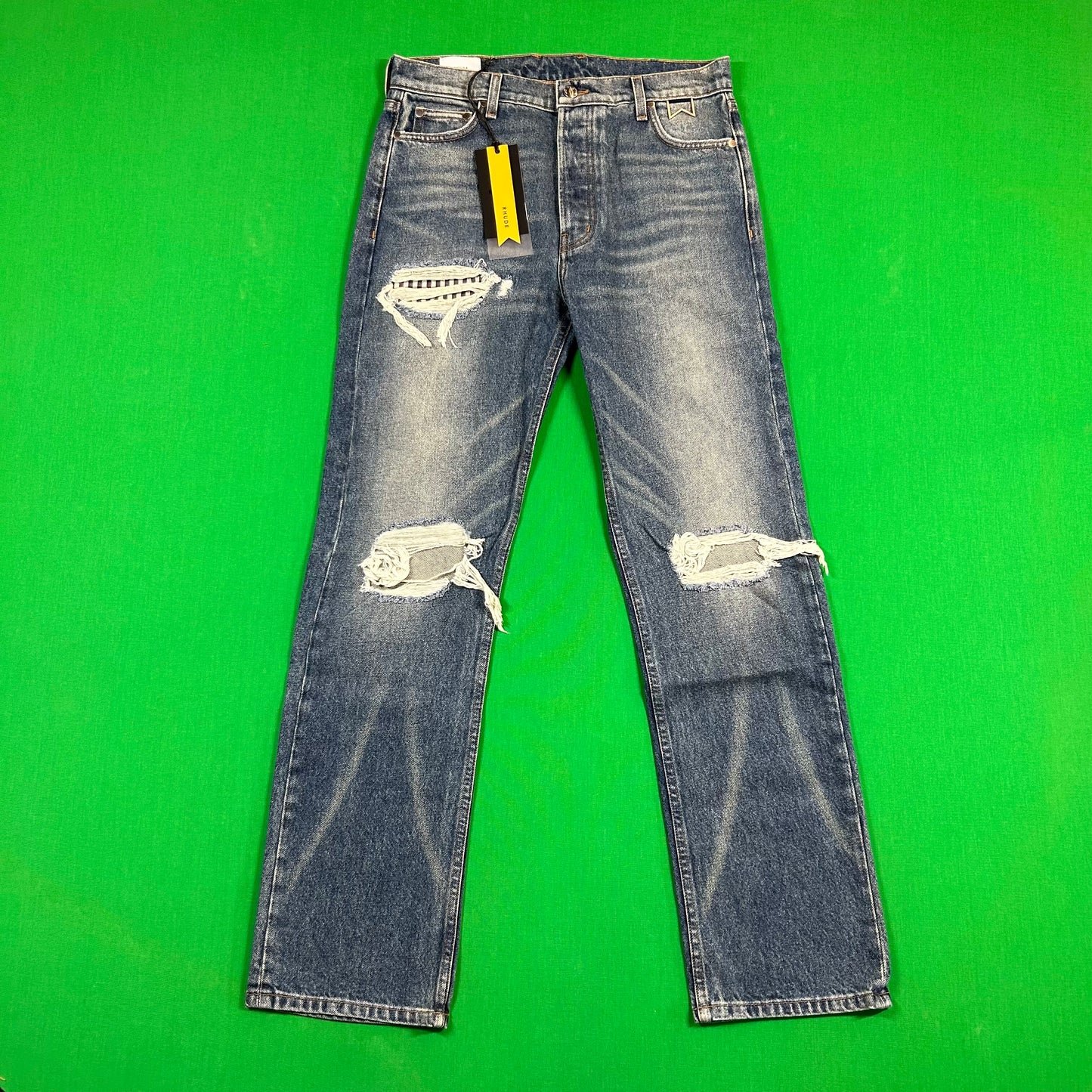 RHUDE Authentic Boxer Indigo Denim Mens Jeans Size 34 MSRP:$748.00