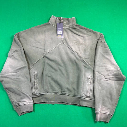 Rhude 'Sundry Olive' Quarter Zip Sweatshirt MSRP $750