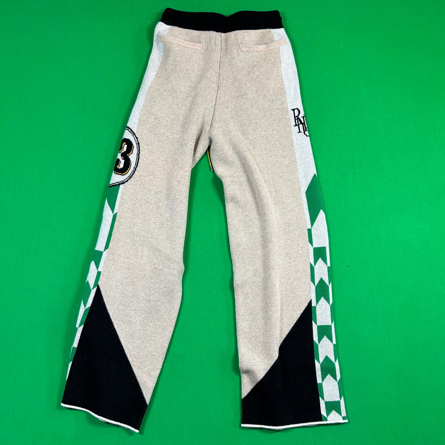 Men's RHUDE X Lamborghini Authentic Knitted Track Pants SM MSRP: $2,357