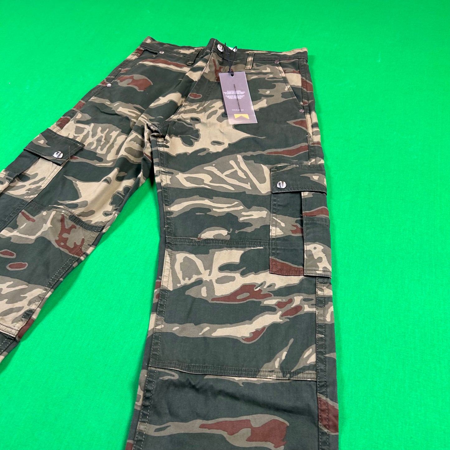 Rhude Tiger Camo Green Cargo Pants XS